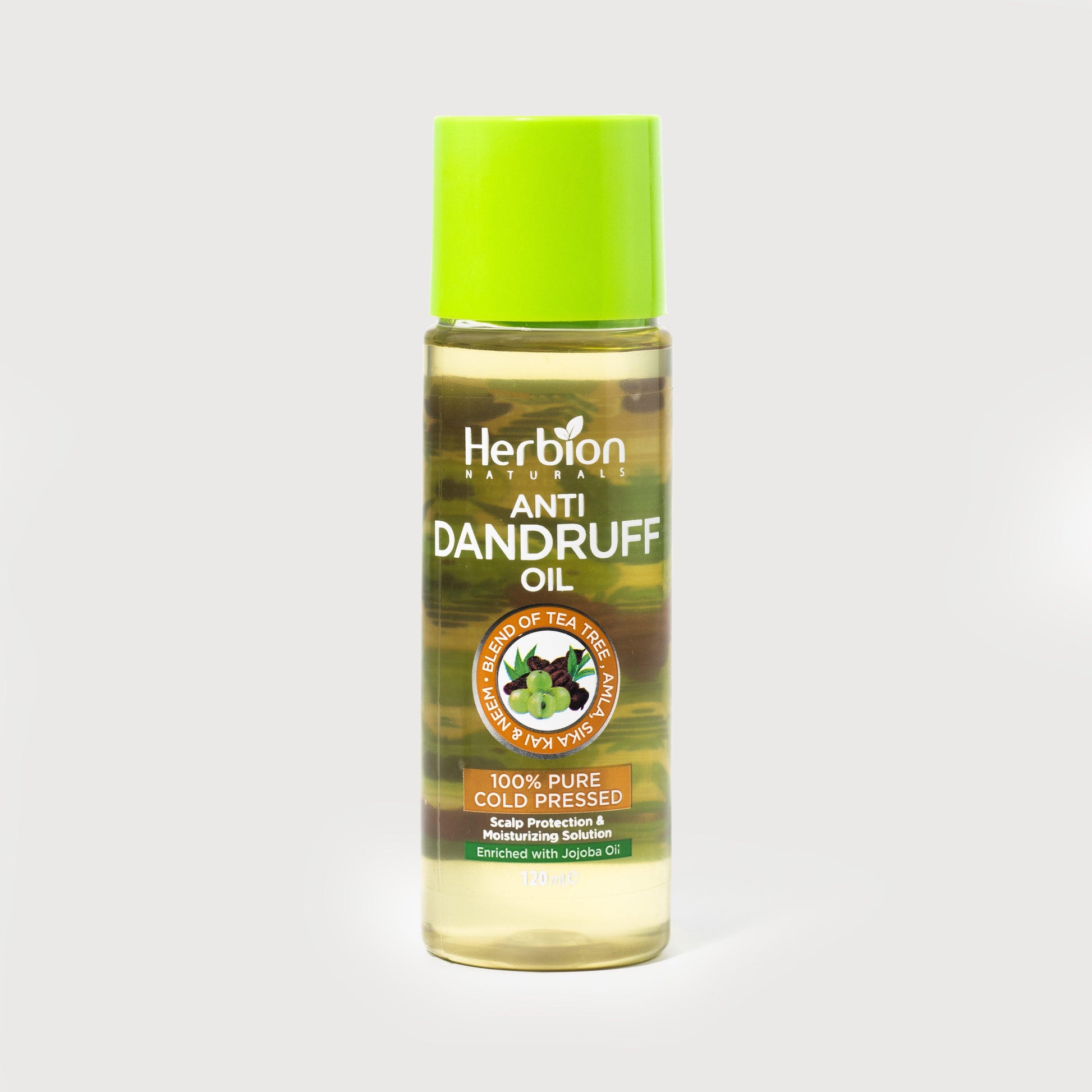Herbion Naturals Anti Dandruff Oil 120ml - Pure Cold Pressed Oil - Enriched with Jojoba Oil - Herbion Naturals