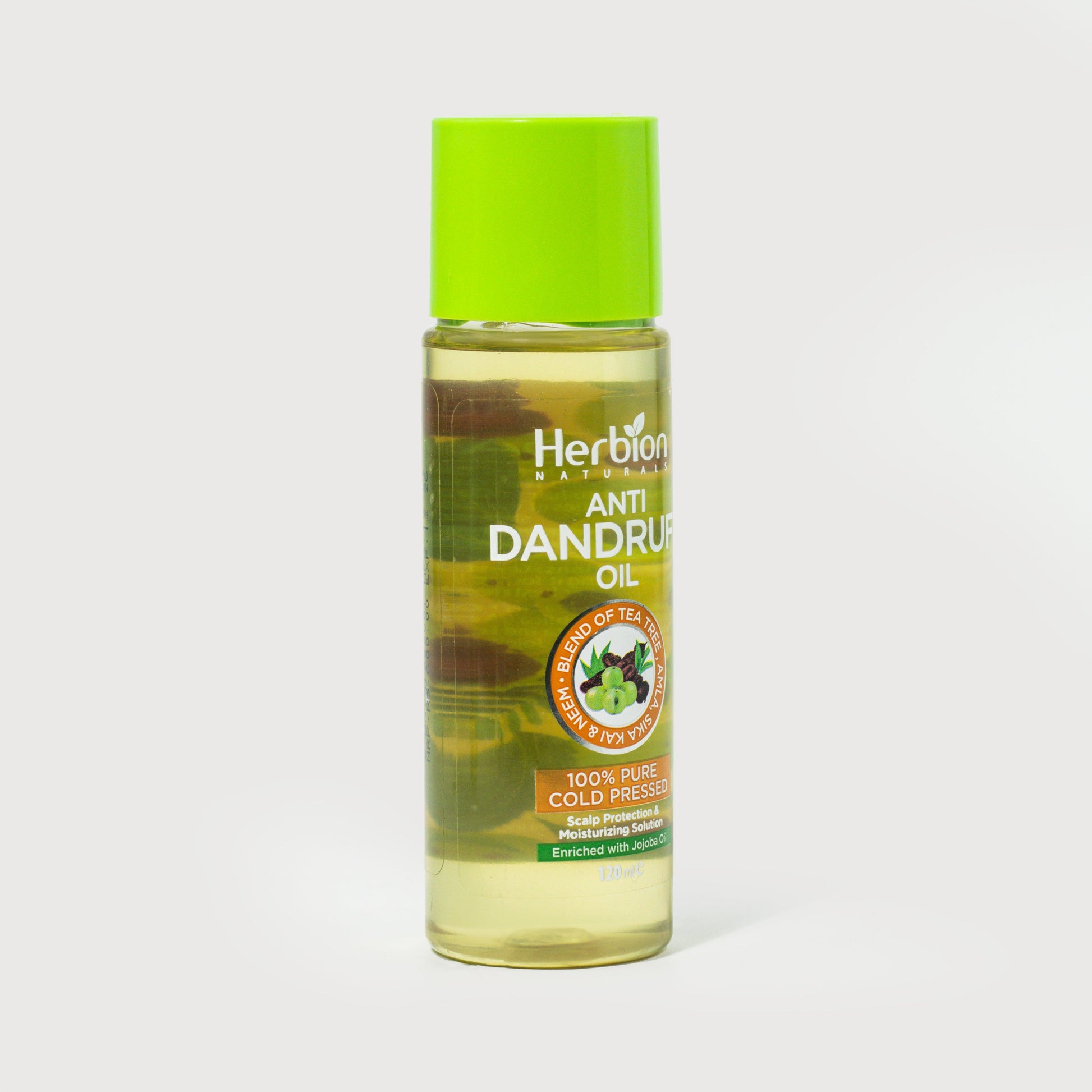 Herbion Naturals Anti Dandruff Oil 120ml - Pure Cold Pressed Oil - Enriched with Jojoba Oil - Herbion Naturals
