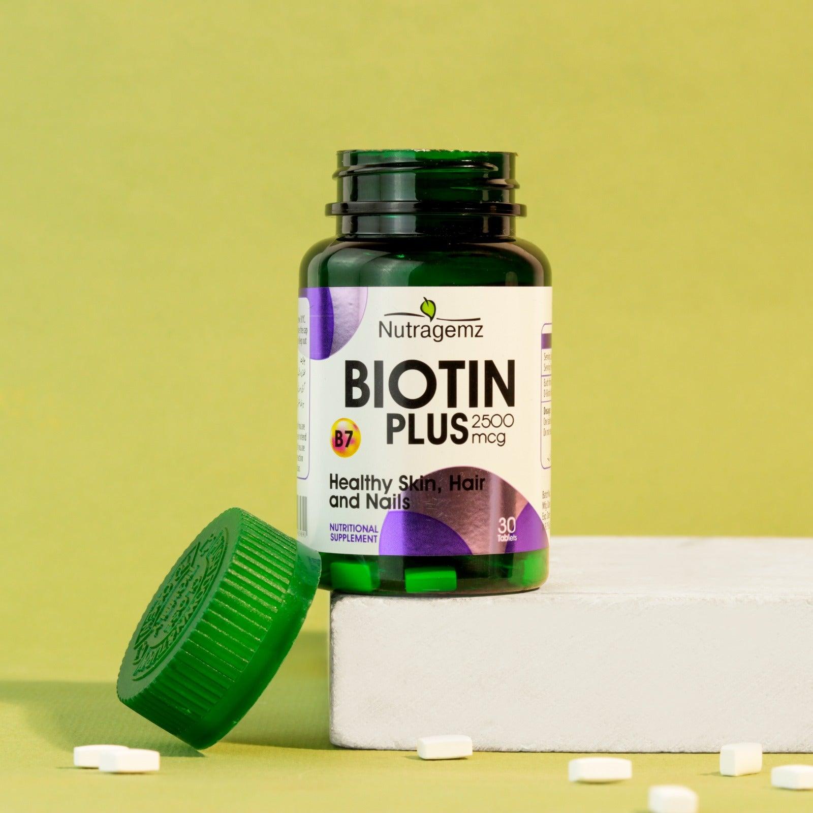 Biotin Plus 2500mcg for Skin, Hair and Nails - Herbion Naturals