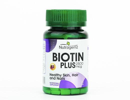 Biotin Plus 2500mcg for Skin, Hair and Nails - Herbion Naturals