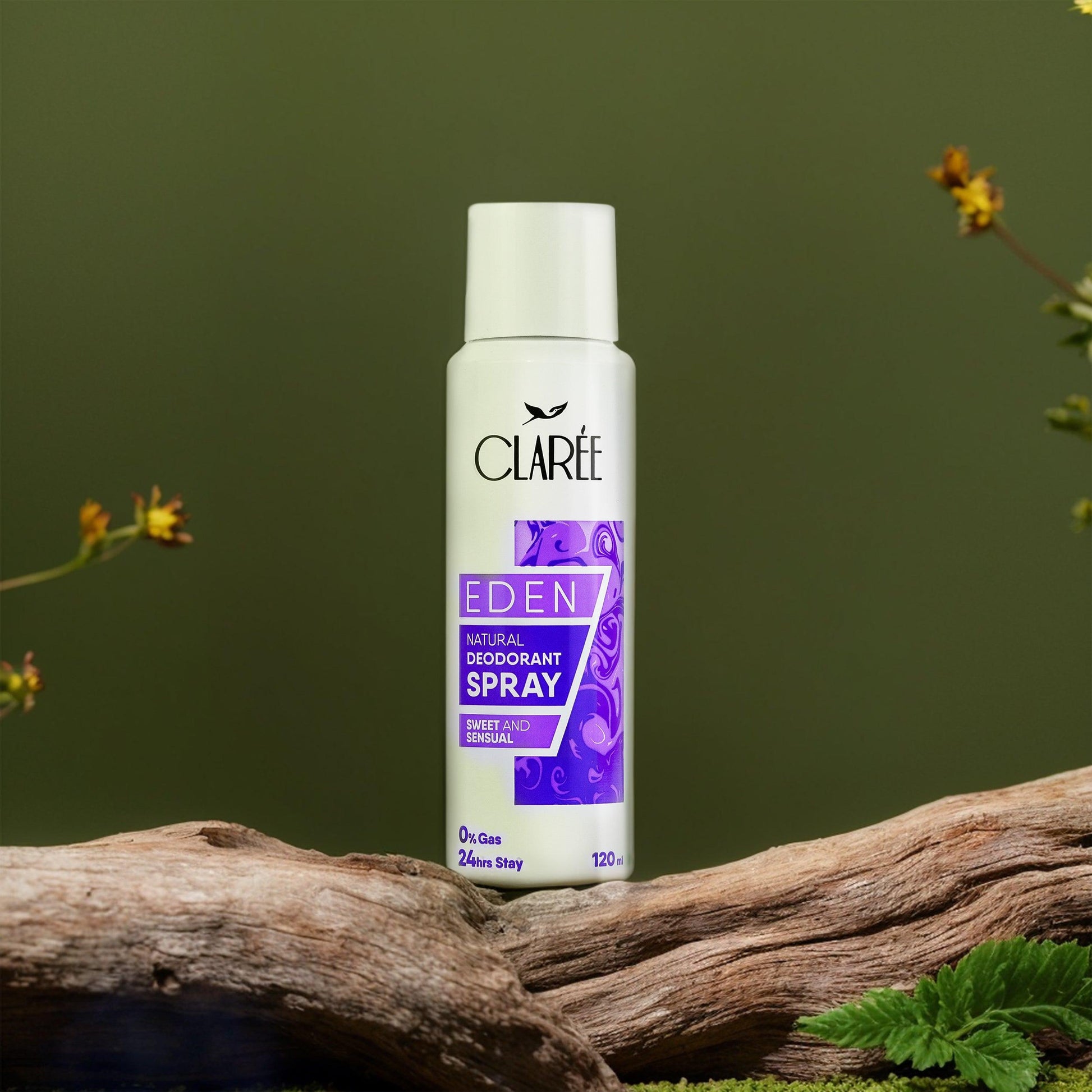 CLAREE Eden Natural Deodorant Spray - Sweet and Sensual - Herbion Naturals