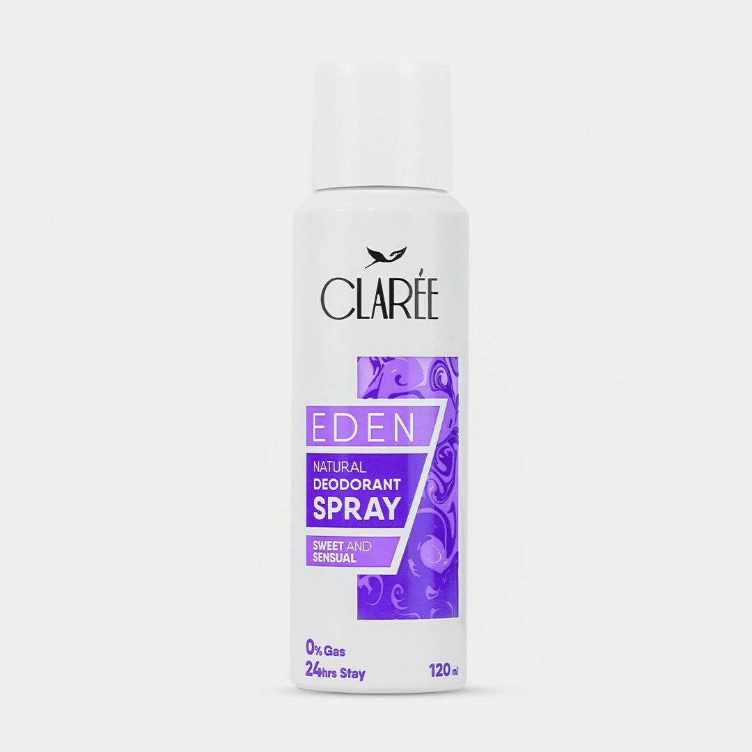 CLAREE Eden Natural Deodorant Spray - Sweet and Sensual - Herbion Naturals