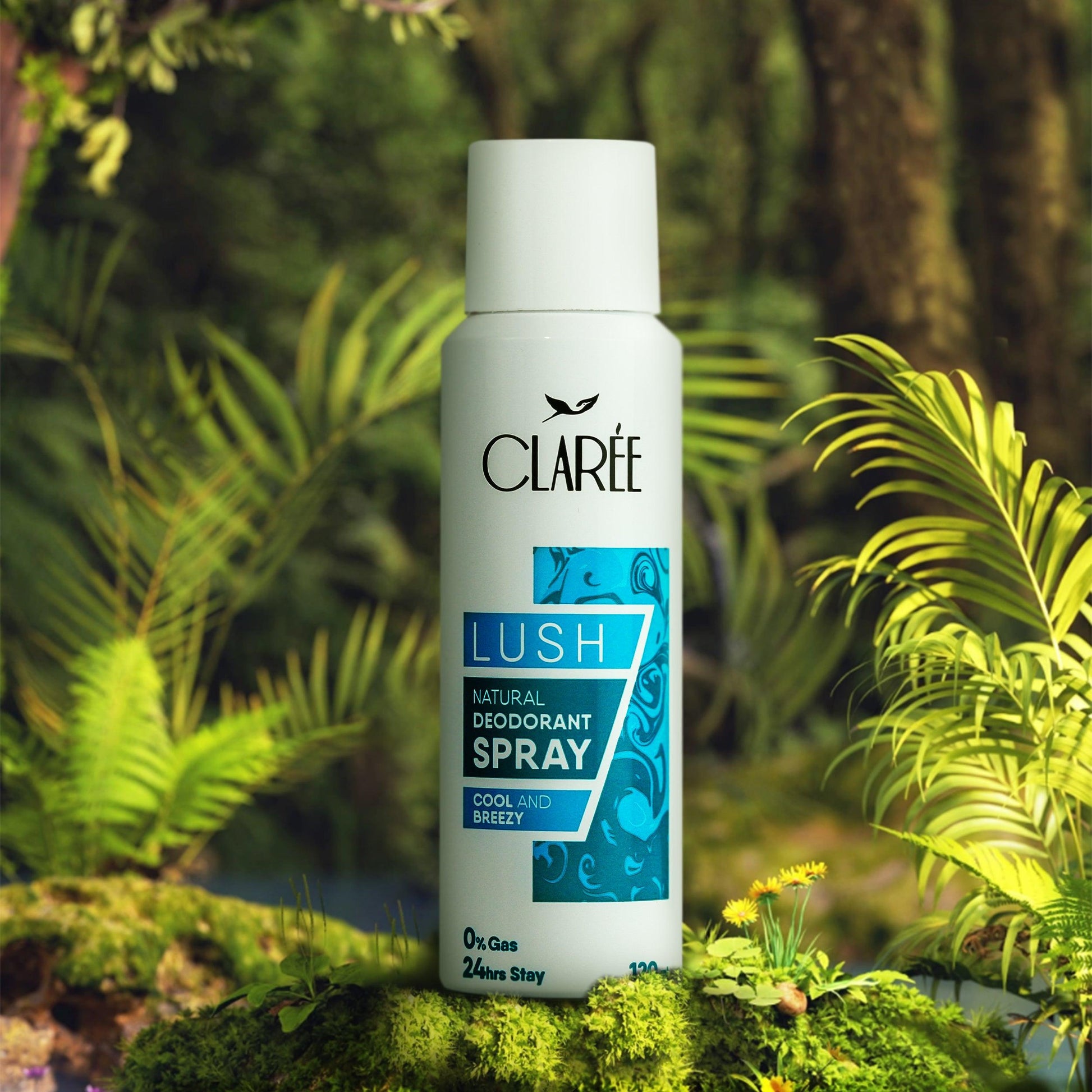 CLAREE Lush Natural Deodorant Spray - Cool and Breezy - Herbion Naturals