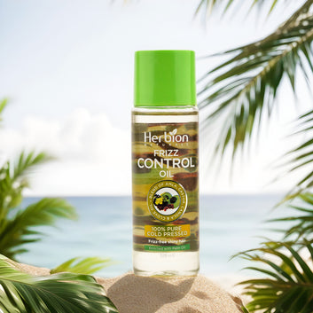 Herbion Naturals Frizz Control Hair Oil 120ml - Pure Cold Pressed Oil - Enriched with Amla