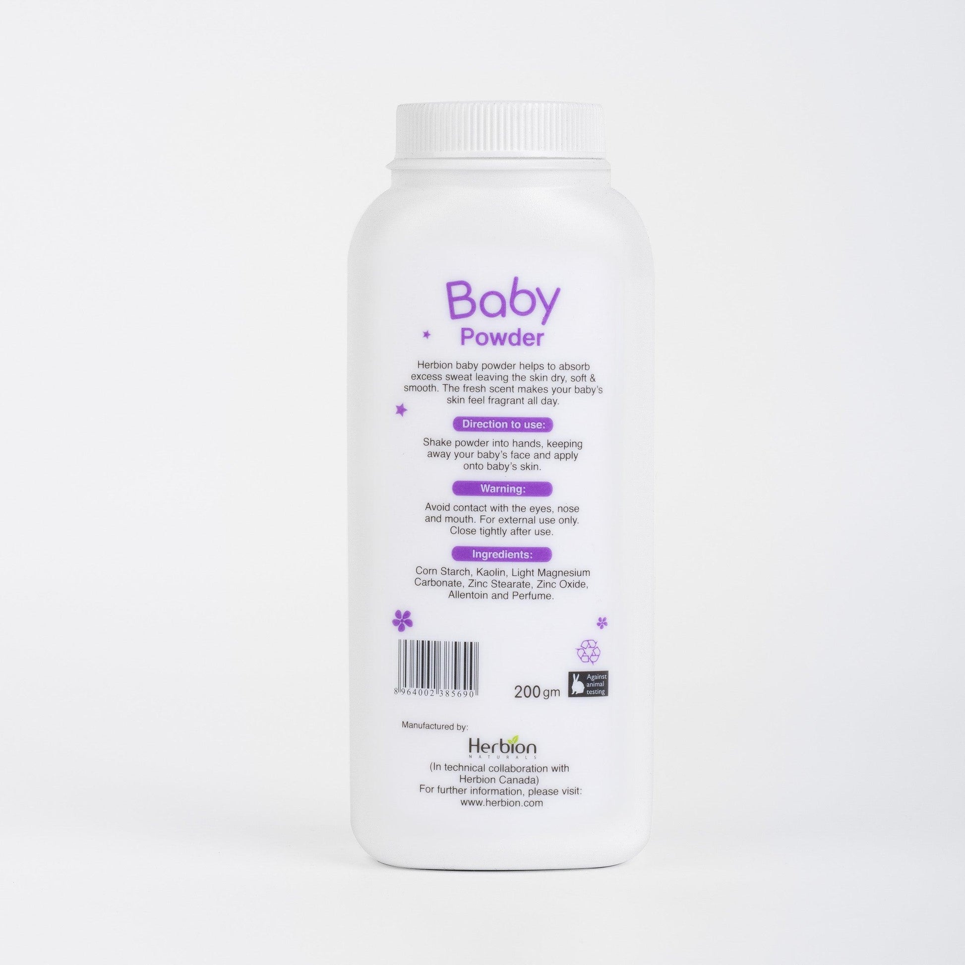 Talc-Free Baby Powder with Corn Starch 200gm - Herbion Naturals