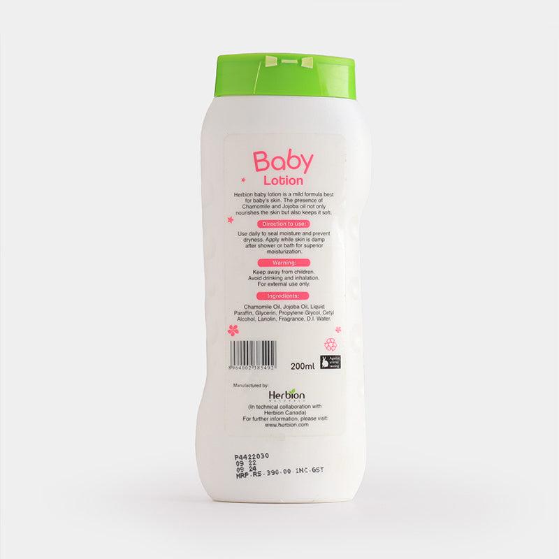 Natural Baby Lotion - 100% Paraben Free - Baby Body Moisturizer - Herbion Naturals