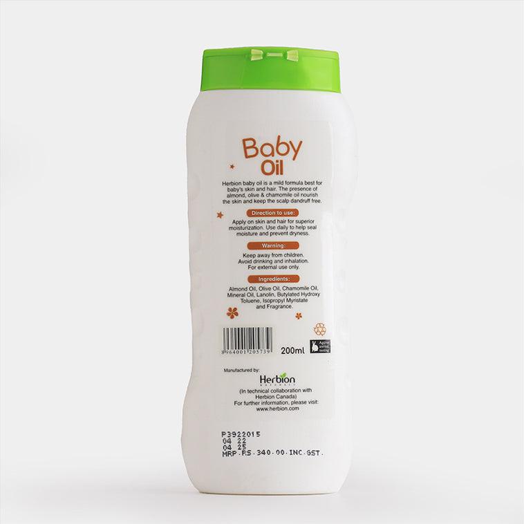 Herbion All Natural Baby Oil 200ml - Herbion Naturals