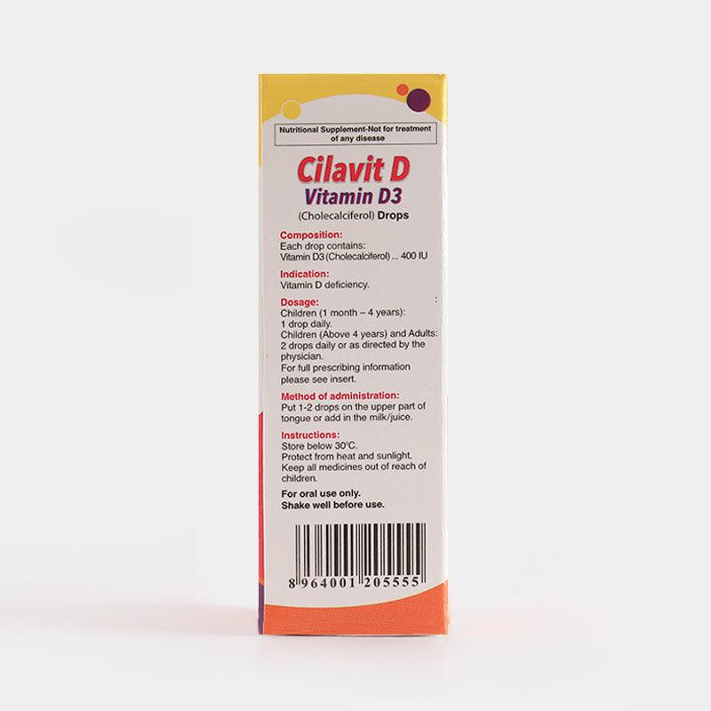 Cilavit D Vitamin D3 400 IU Drops 10ml - Herbion Naturals