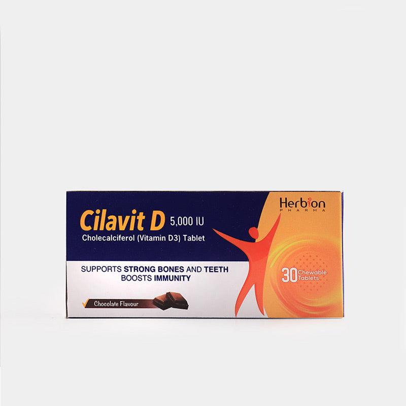 Cilavit D 5000 IU Chewable Tablet (30 Tablets) - Herbion Naturals