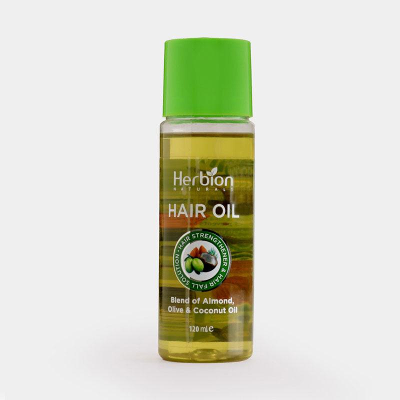 Herbion Naturals Hair Oil 120ml - Blend of Almond, Olive & Coconut Oil - Herbion Naturals