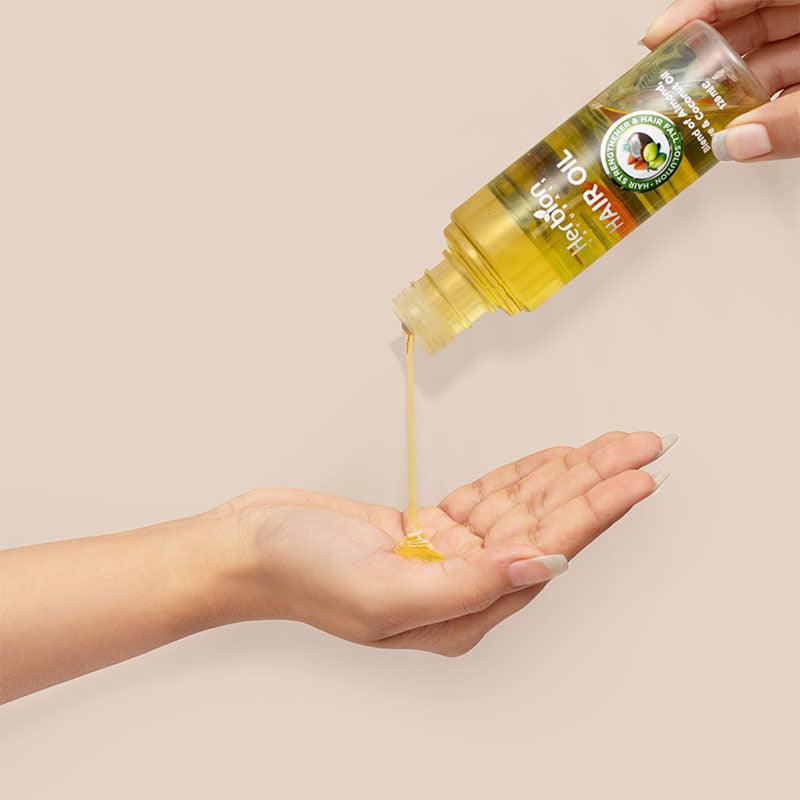 Herbion Naturals Hair Oil 120ml - Blend of Almond, Olive & Coconut Oil - Herbion Naturals