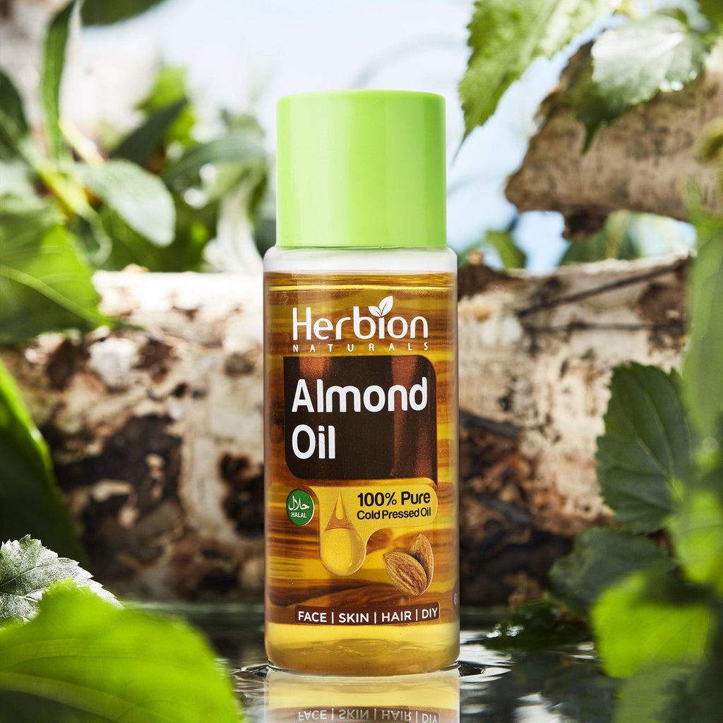 Almond Oil 60ml - 100% Pure Cold Pressed Oil - Herbion Naturals