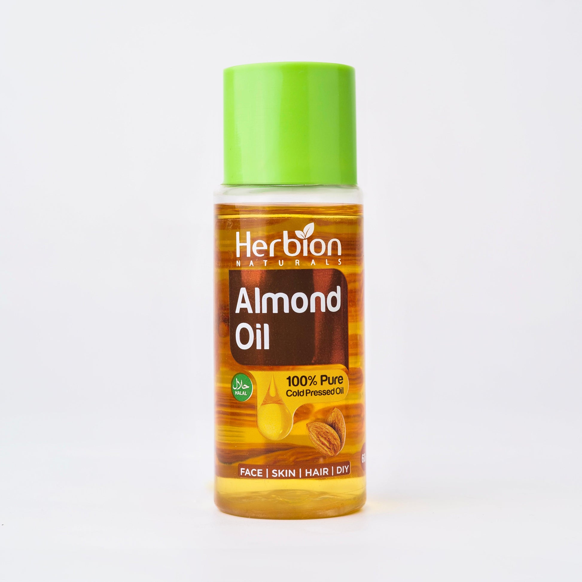 Almond Oil 60ml - 100% Pure Cold Pressed Oil - Herbion Naturals