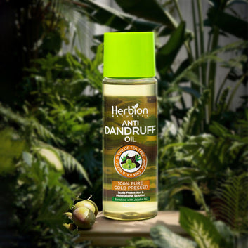 Herbion Naturals Anti Dandruff Hair Oil 120ml - Pure Cold Pressed Oil - Enriched with Jojoba Oil