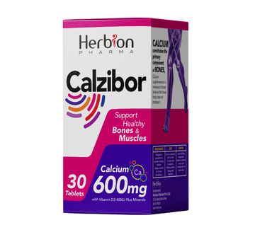 Calzibor Calcium 600mg + Vitamin D3 400IU Tablets – 30 Tablets