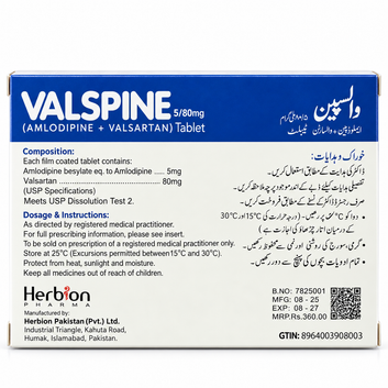 VALSPINE 5/80mg Tablet 14s