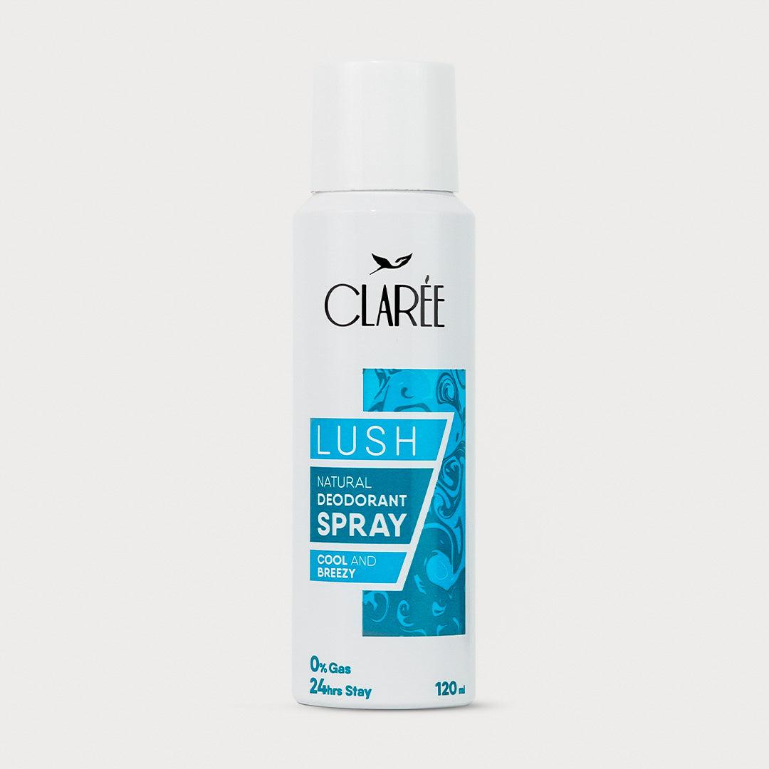 CLAREE Lush Natural Deodorant Spray - Cool and Breezy - Herbion Naturals