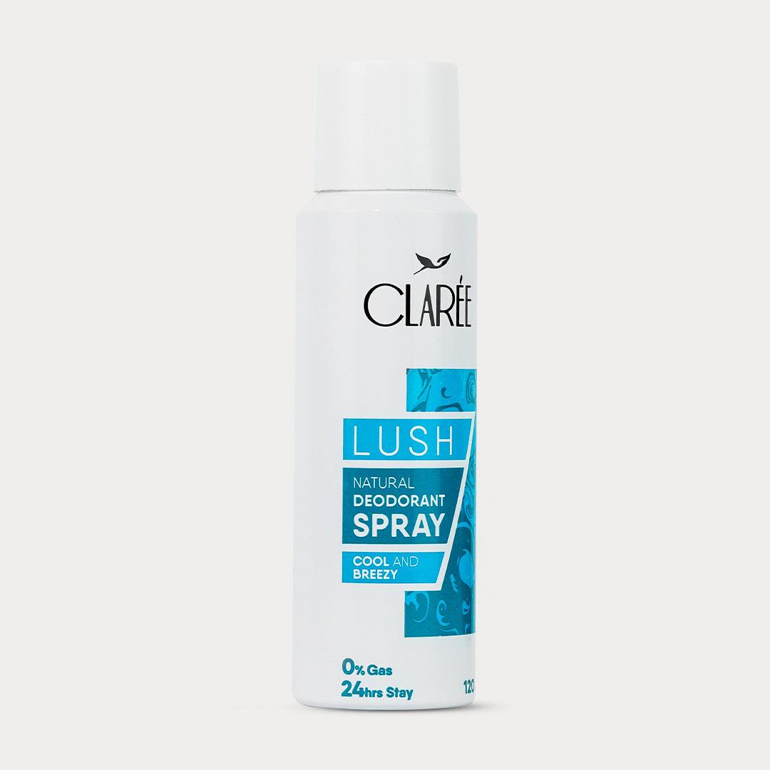 CLAREE Lush Natural Deodorant Spray - Cool and Breezy - Herbion Naturals