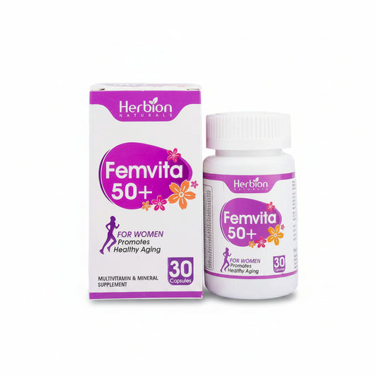 Herbion Femvita 50+ capsules with essential vitamins for women over 50