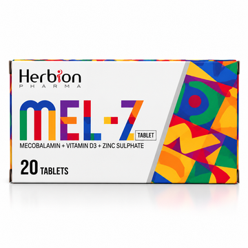 MEL-Z Mecobalamin + Vitamin D3 + Zinc Sulphate (20 Tablets)