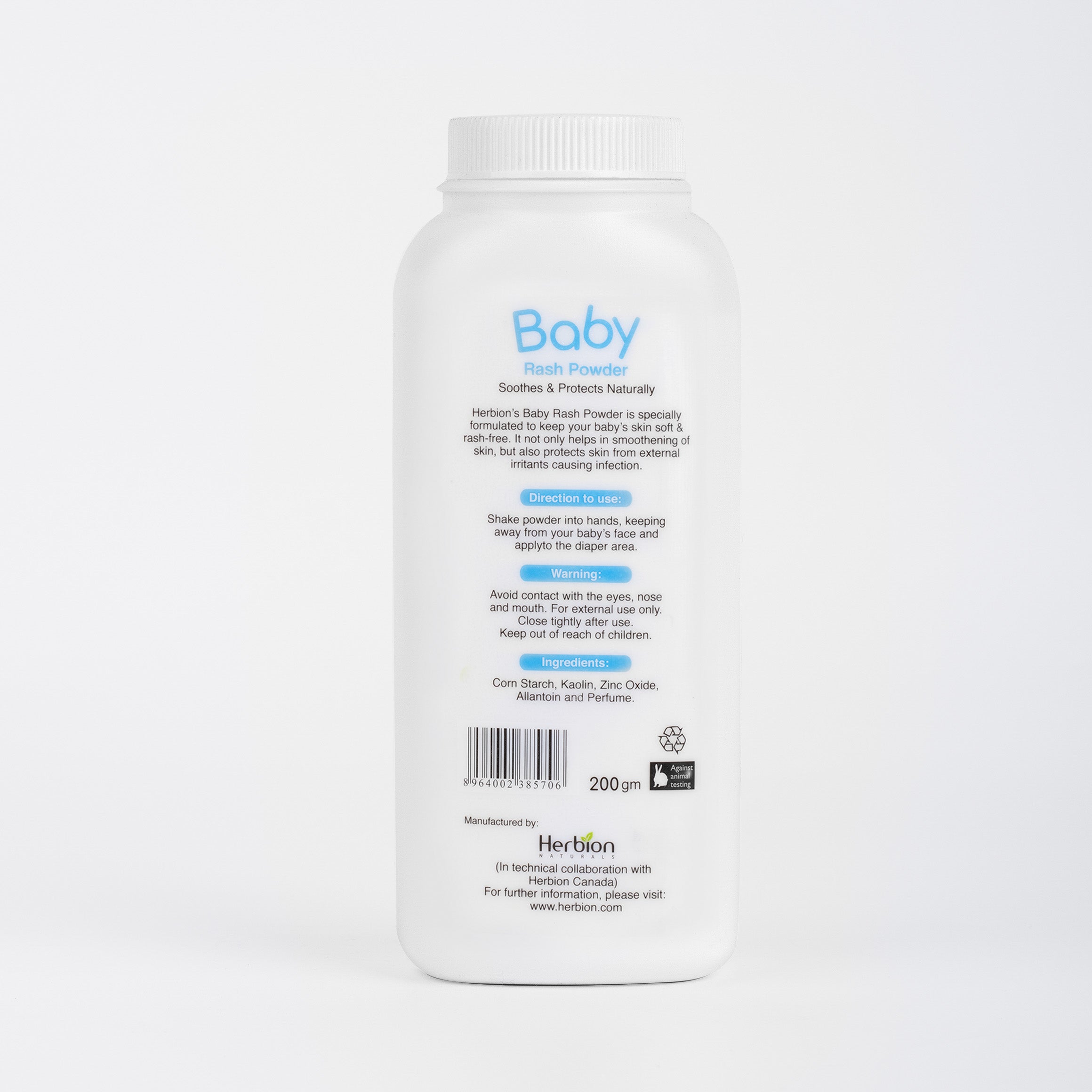Talc-Free Baby Rash Powder with Corn Starch 200gm