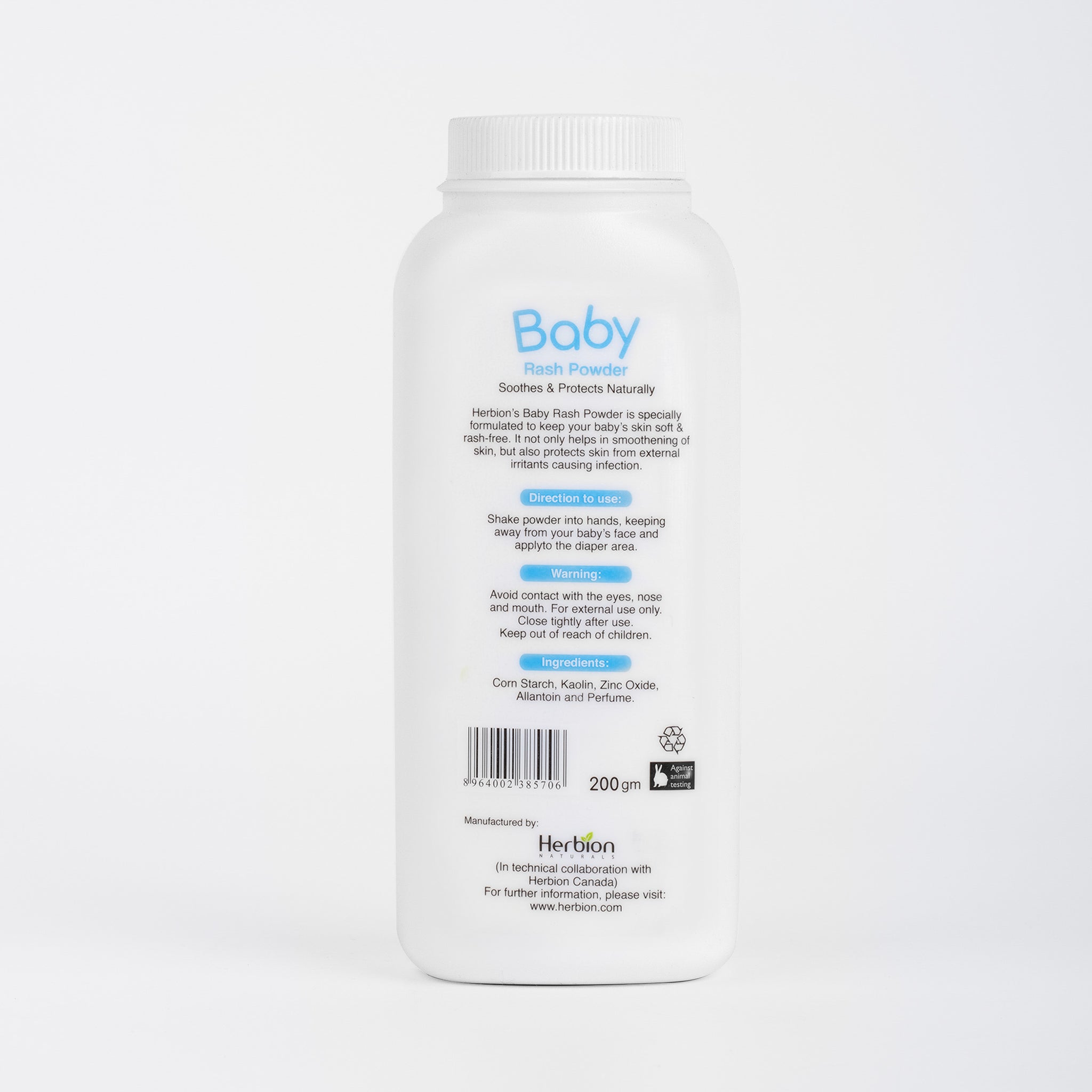 Talc-Free Baby Rash Powder with Corn Starch 200gm