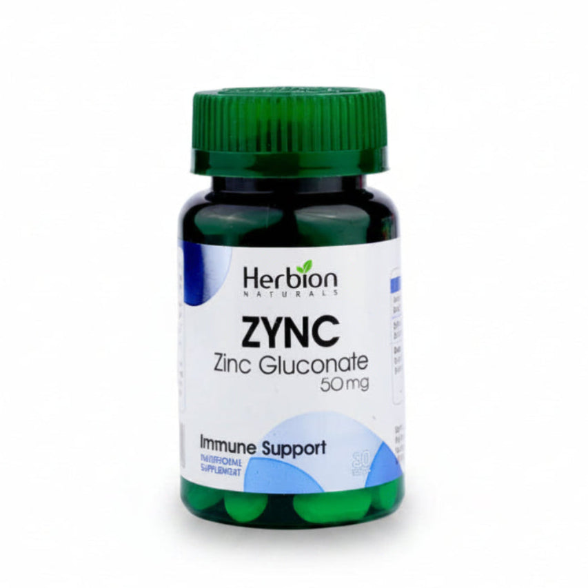 Herbion ZYNC Zinc Gluconate 50mg supplement facts and dosage
