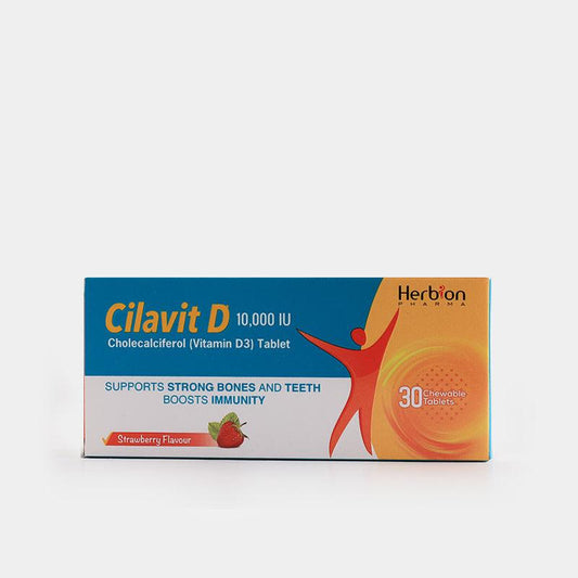 Cilavit D 10000 IU Chewable Tablet (30 Tablets) - Herbion Naturals