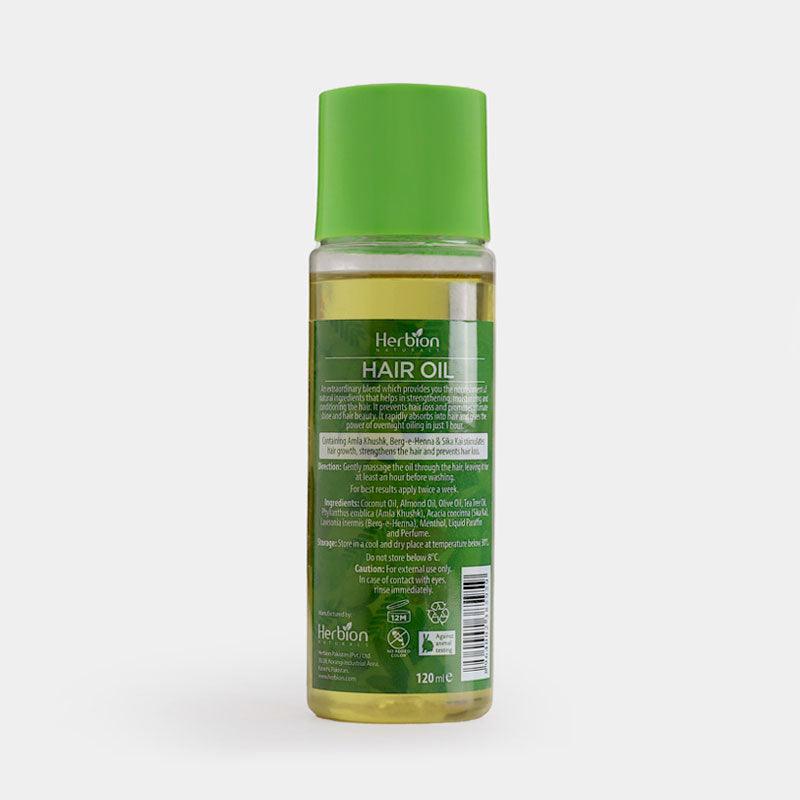 Herbion Naturals Hair Oil 120ml - Blend of Almond, Olive & Coconut Oil - Herbion Naturals