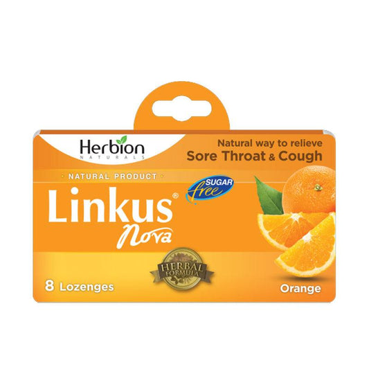 Linkus Nova – Orange Sugar Free (12 x 8 Lozenges in 1 Box) - Herbion Naturals
