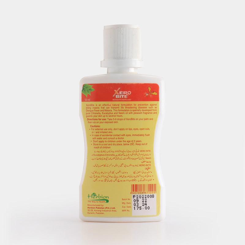 Xero Bite – Mosquito Repellent Liquid 50ml - Herbion Naturals